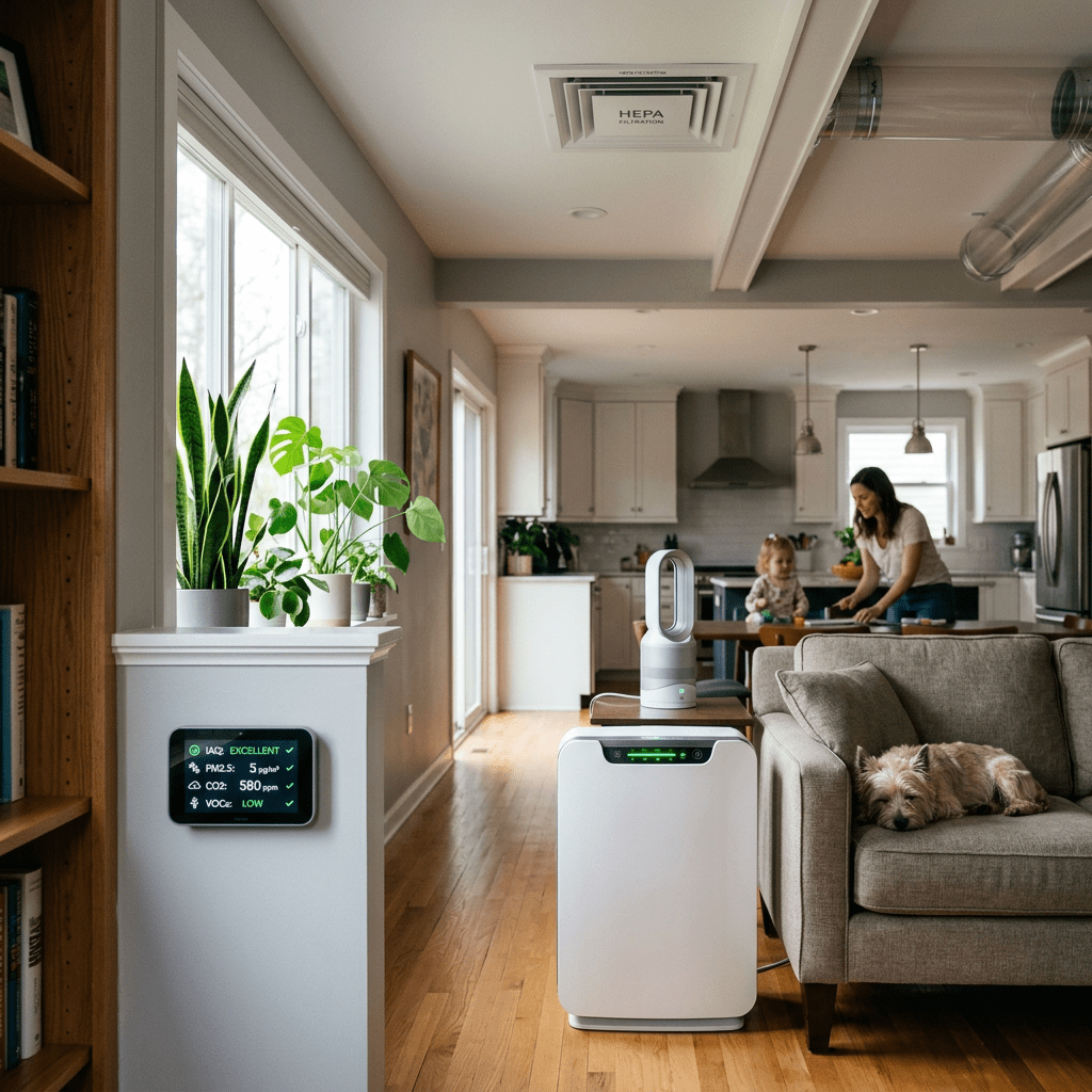 Indoor air quality system in home